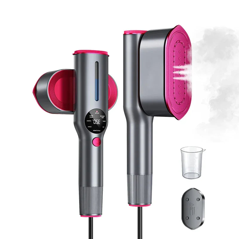 Dr.Flash Garment Steamer, 2-in-1 Steamer &amp; Iron for Clothes, 15s Fast Heat-up 1200W Portable Handheld Garment Steamer, Travel Size with Large Ceramic Heat Panel,Quick Wrinkle Removal,110V-130V