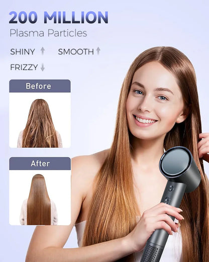 Dr.Flash Hair Dryer, 110000 RPM High-speed Negative Ionic Hair Dryer for Fast Drying, 4 Temps &amp; 3 Speeds Hair Dryer for Home and Travel